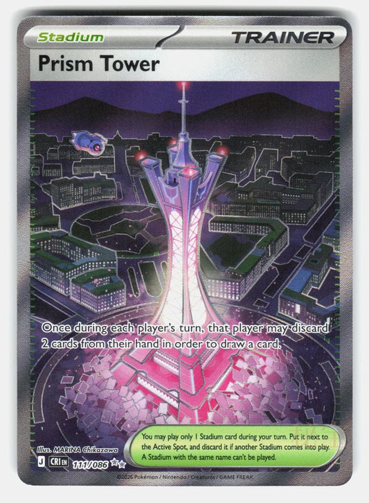 PRISM TOWER CRI 111/086   Pokemon   2026 CHIKAZAWA NM/M0