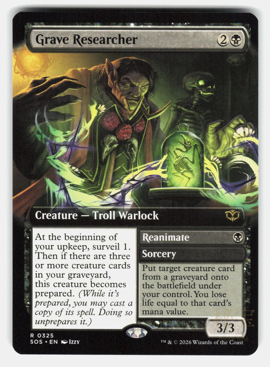 GRAVE RESEARCHER (EXTENDED ART)   Magic: The Gathering   IZZY NM/M0