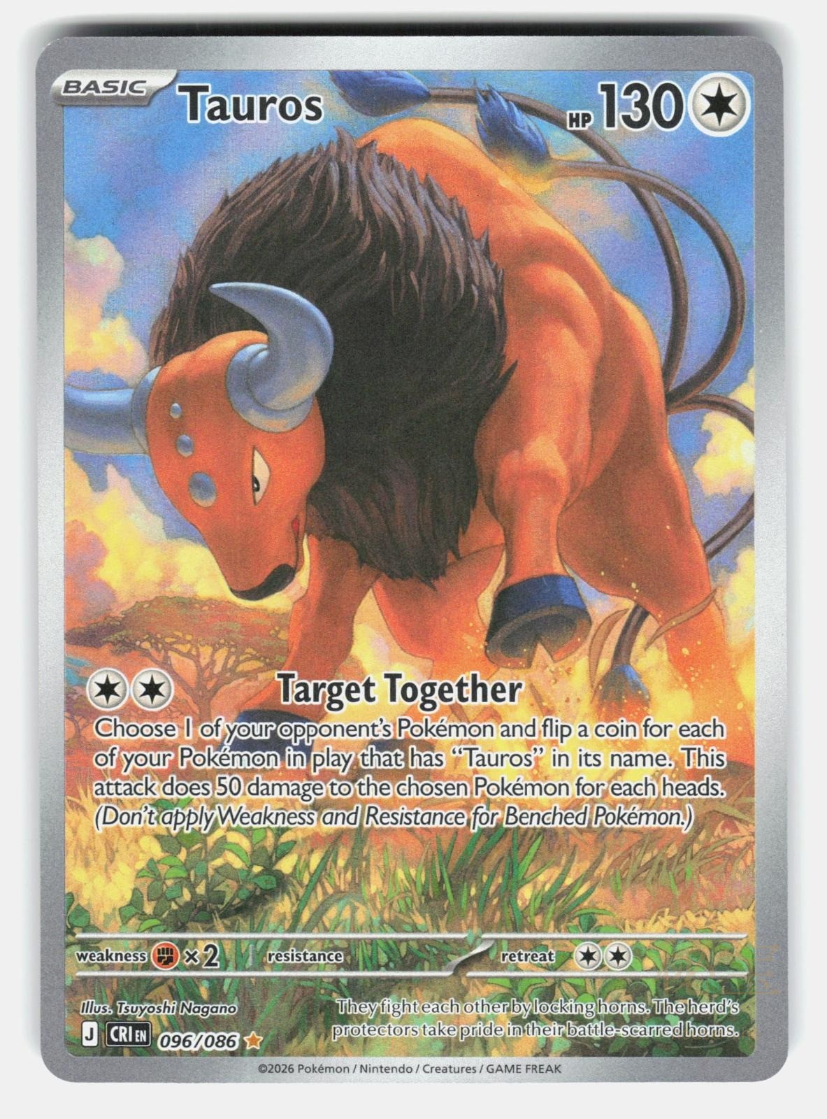 TAUROS CRI 096/086   Pokemon   2026 ITO NM/M0
