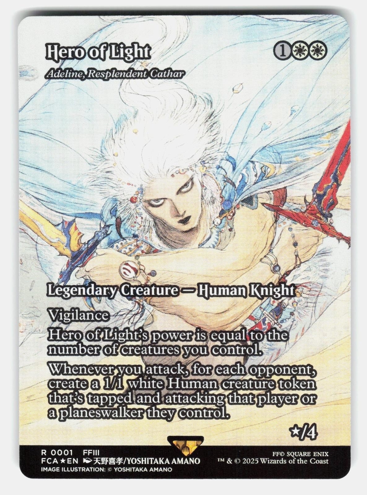 HERO OF LIGHT   ADELINE, RESPLENDENT CATHAR (SHOWCASE) 1 FOIL   MTG   AMANO NM/M0