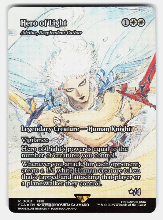 HERO OF LIGHT   ADELINE, RESPLENDENT CATHAR (SHOWCASE) 1 FOIL   MTG   AMANO NM/M0