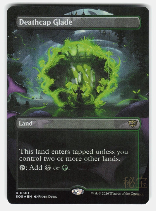DEATHCAP GLADE ( BORDERLESS ) FOIL   Magic: The Gathering   DURA NM/M0