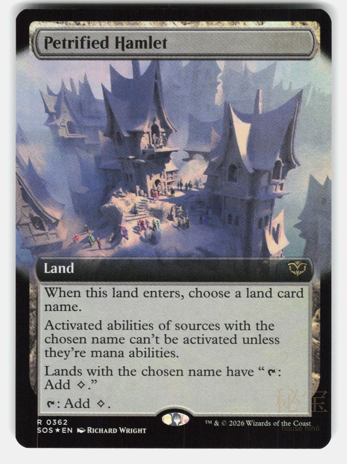 PETRIFIED HAMLET (EXTENDED ART) FOIL   Magic: The Gathering   WRIGHT NM/M0