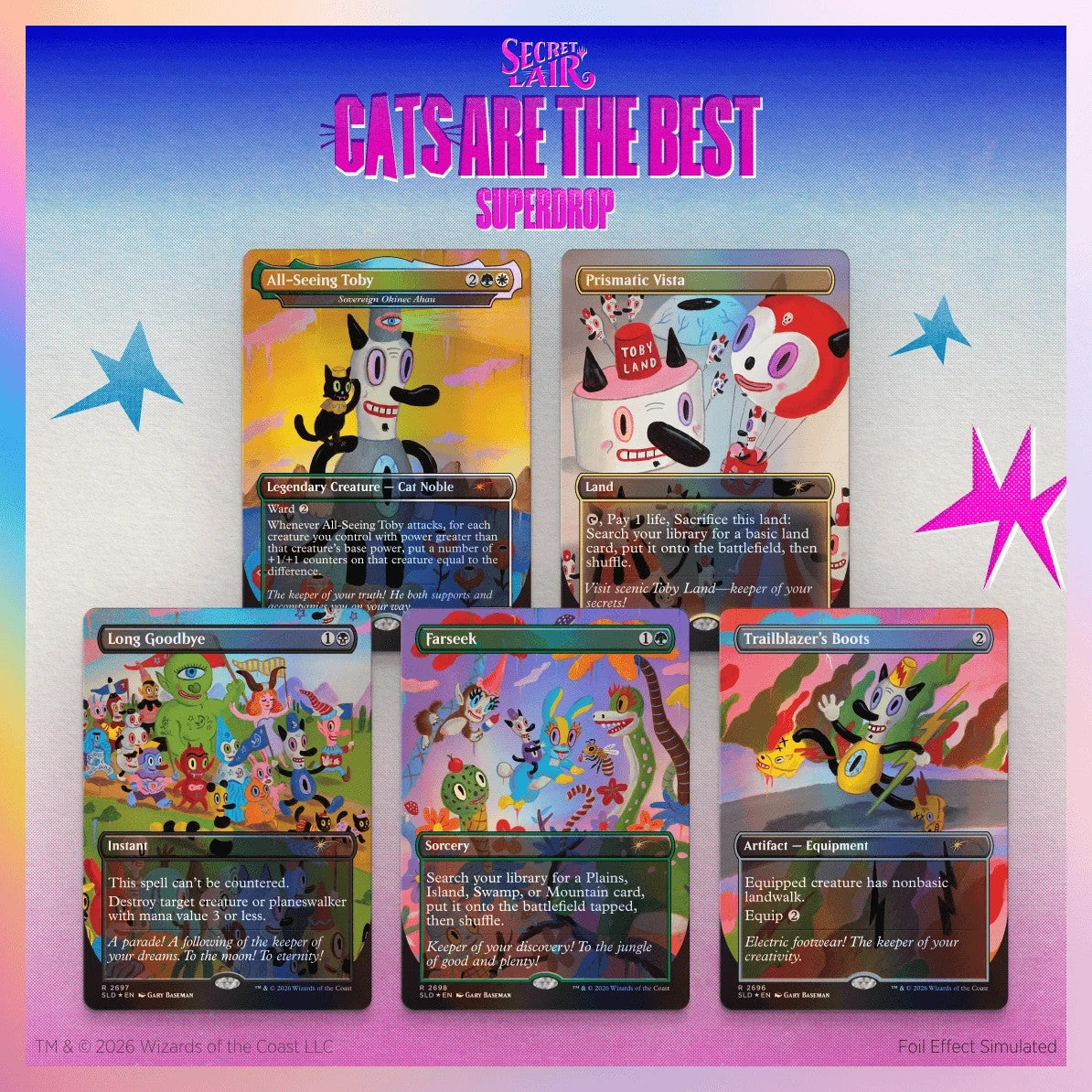 Toby’s Journey by Gary Baseman Foil Edition​   MTG Secret Lair   Sealed0