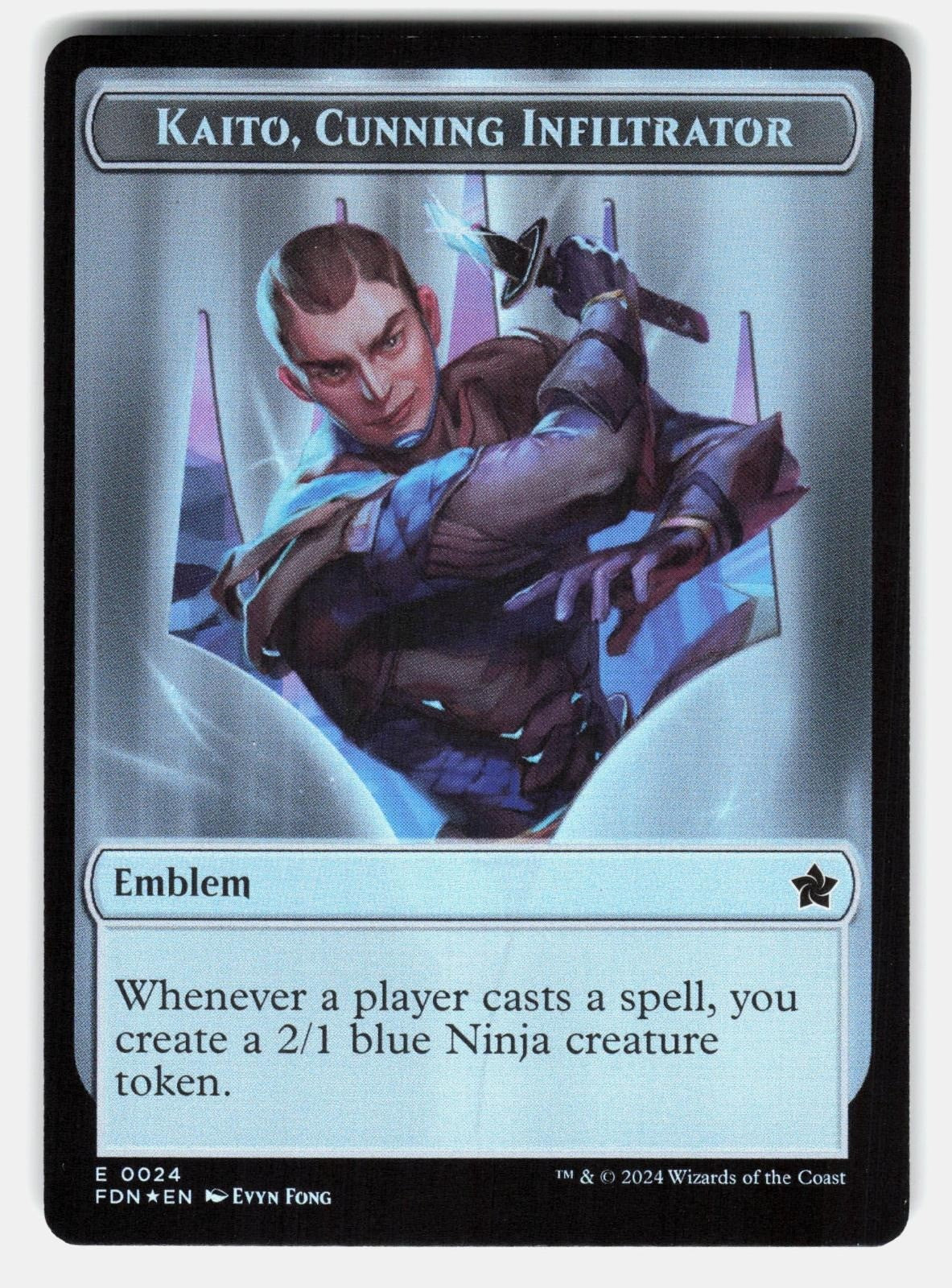 EMBLEM   KAITO, CUNNING INFILTRATOR // NINJA DOUBLED SIDED TOKEN FOIL CEARLEY NM1