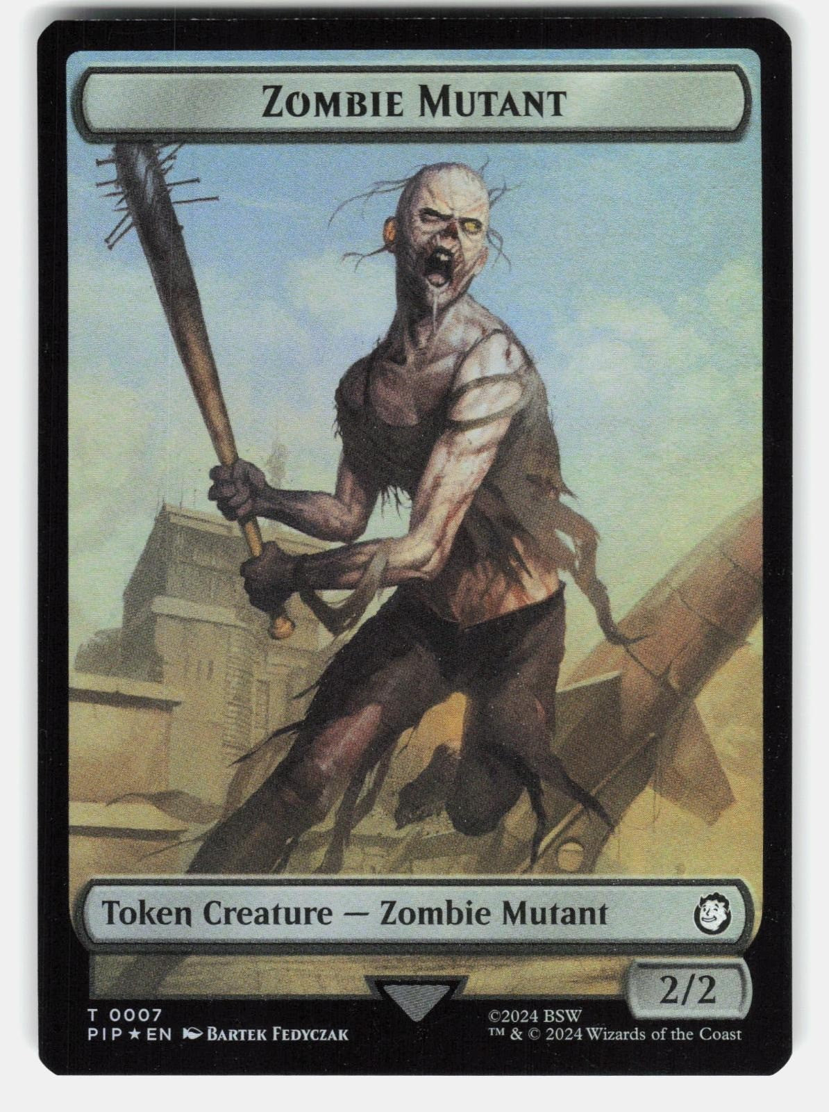 RADIATION // ZOMBIE MUTANT DOUBLE SIDED TOKEN FOIL   MTG    FEDYCZAK NM/M0