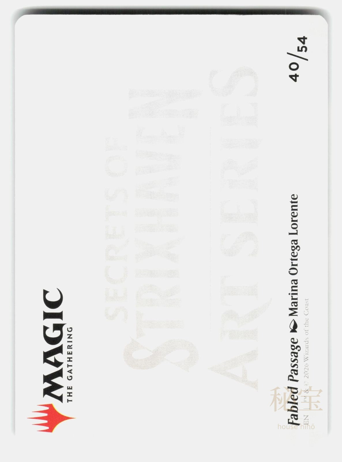 FABLED PASSAGE GOLD SIGNATURE ART SERIES   Magic: The Gathering   LORENTE NM/M1