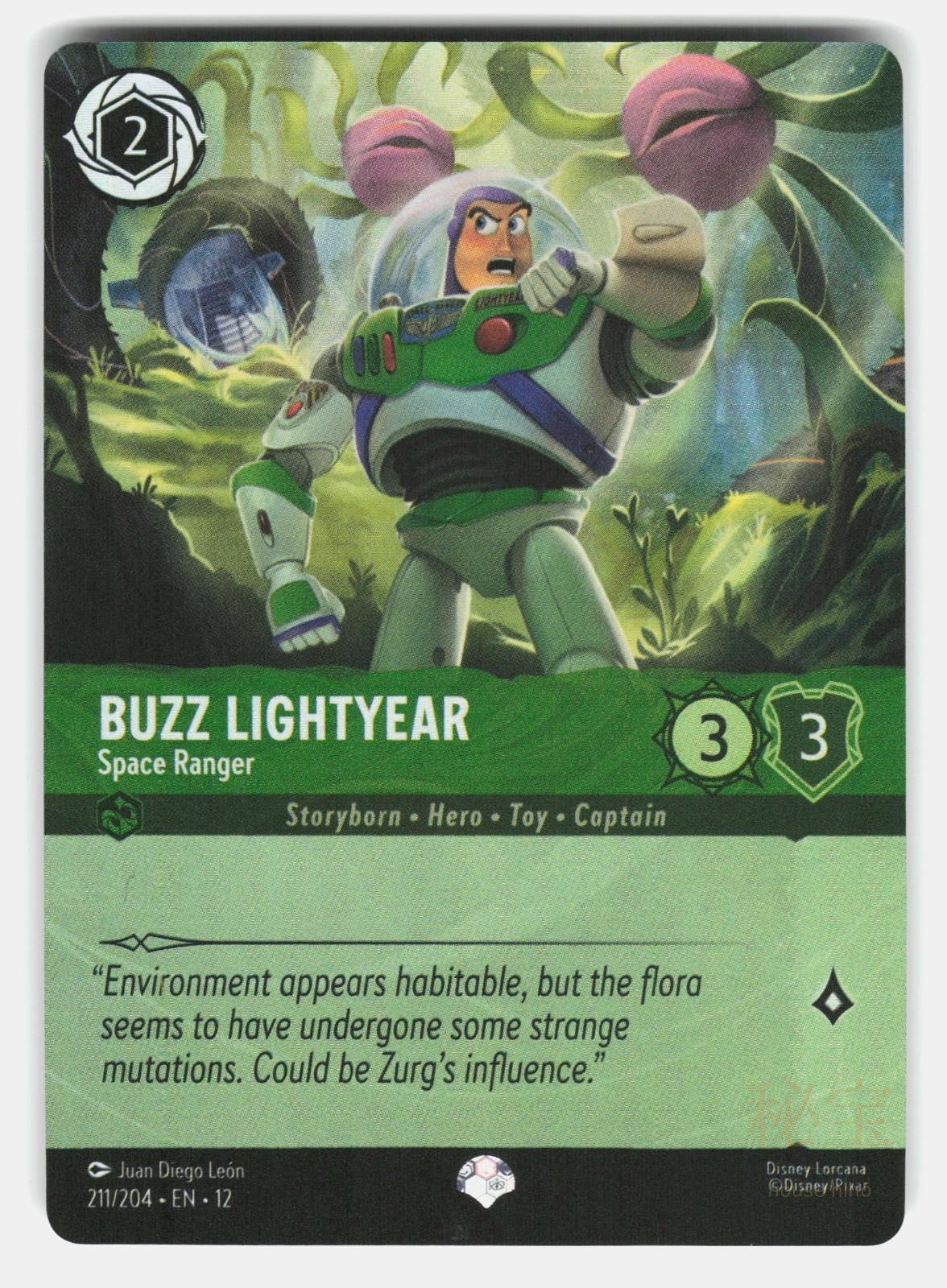BUZZ LIGHTYEAR - SPACE RANGER (EPIC) 12 211/204 HOLO - Lorcana - 2026 LEÓN NM/M0