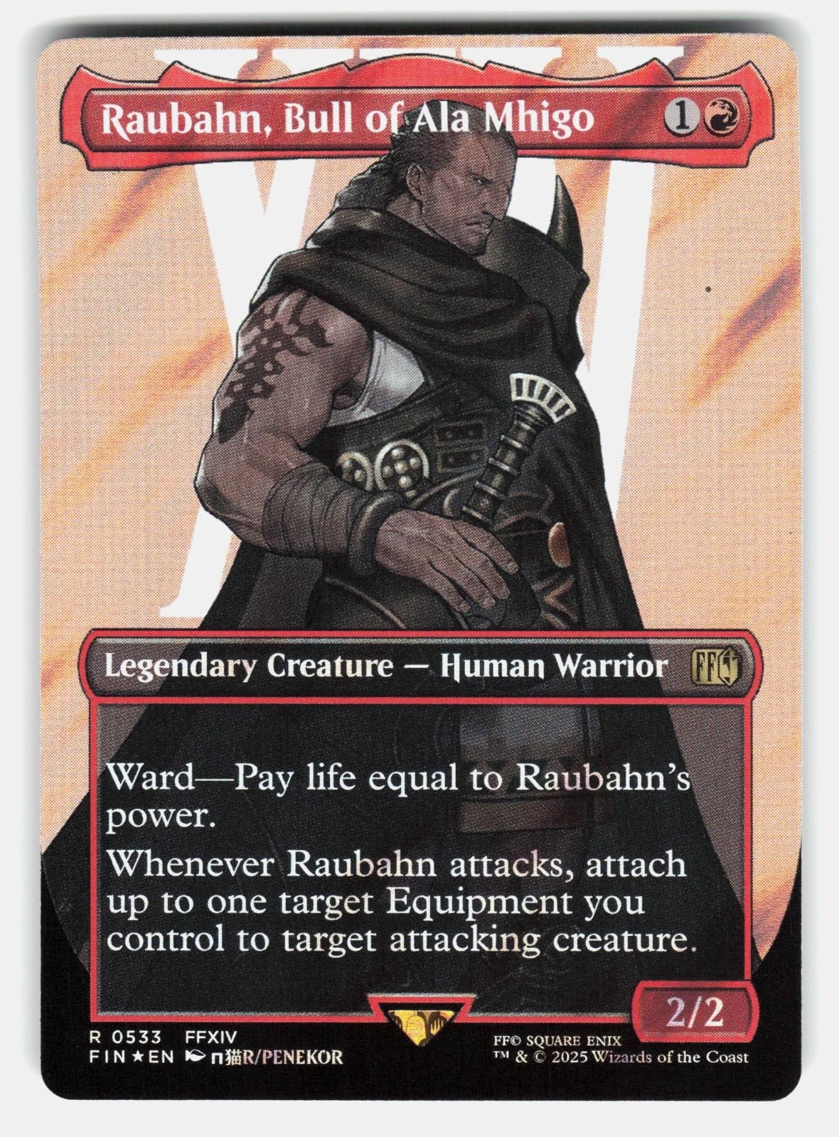 RAUBAHN, BULL OF ALA MHIGO (BORDERLESS) (SURGE FOIL) 533 FOIL   MTG PENEKOR NM/M0