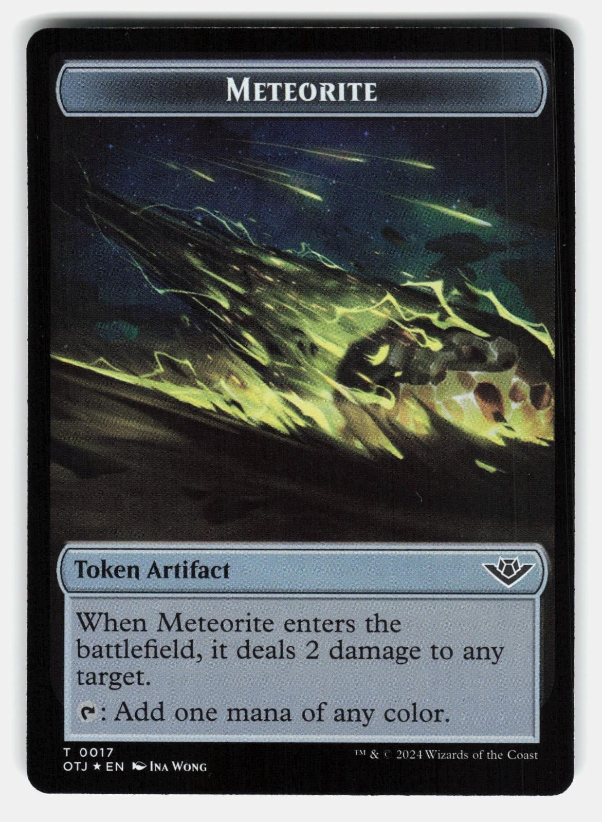 MERCENARY // METEORITE DOUBLE SIDED TOKEN FOIL   Magic: The Gathering  WONG NM/M0
