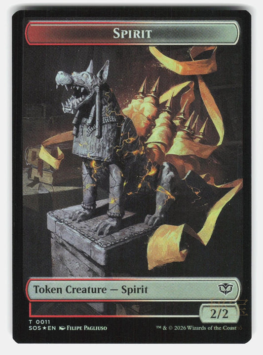 FRACTAL (0005) // SPIRIT (0011) DOUBLE SIDED TOKEN SOS 5 // 11 FOIL PAGLIUSO NM0