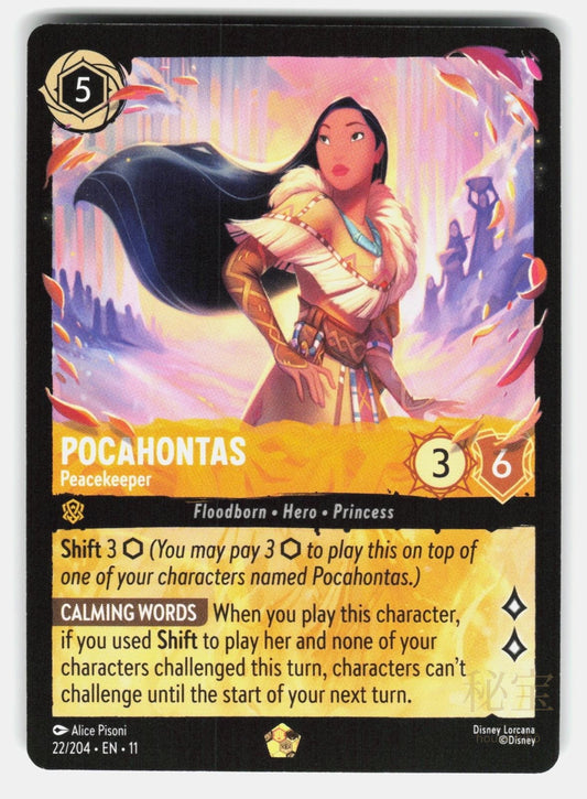 POCAHONTAS - PEACEKEEPER 22/204 - LORCANA - NM/M0