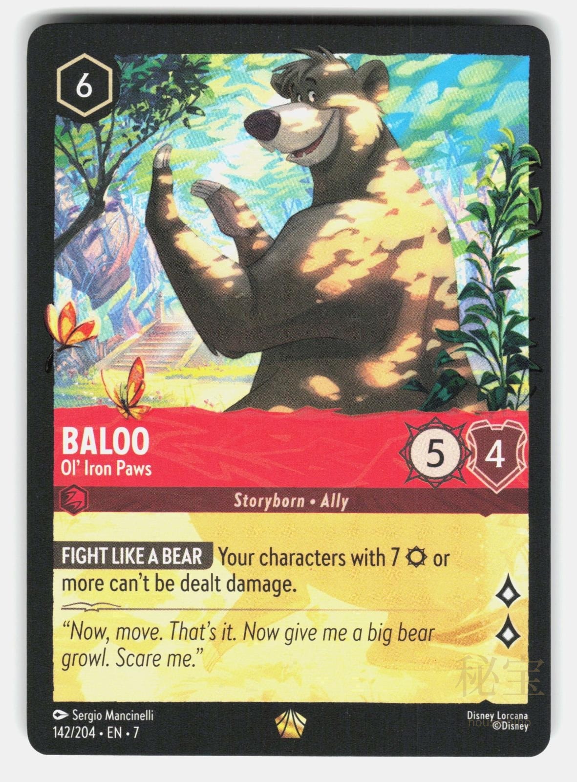 BALOO   OL' IRON PAWS 142/204   LORCANA   NM/M0