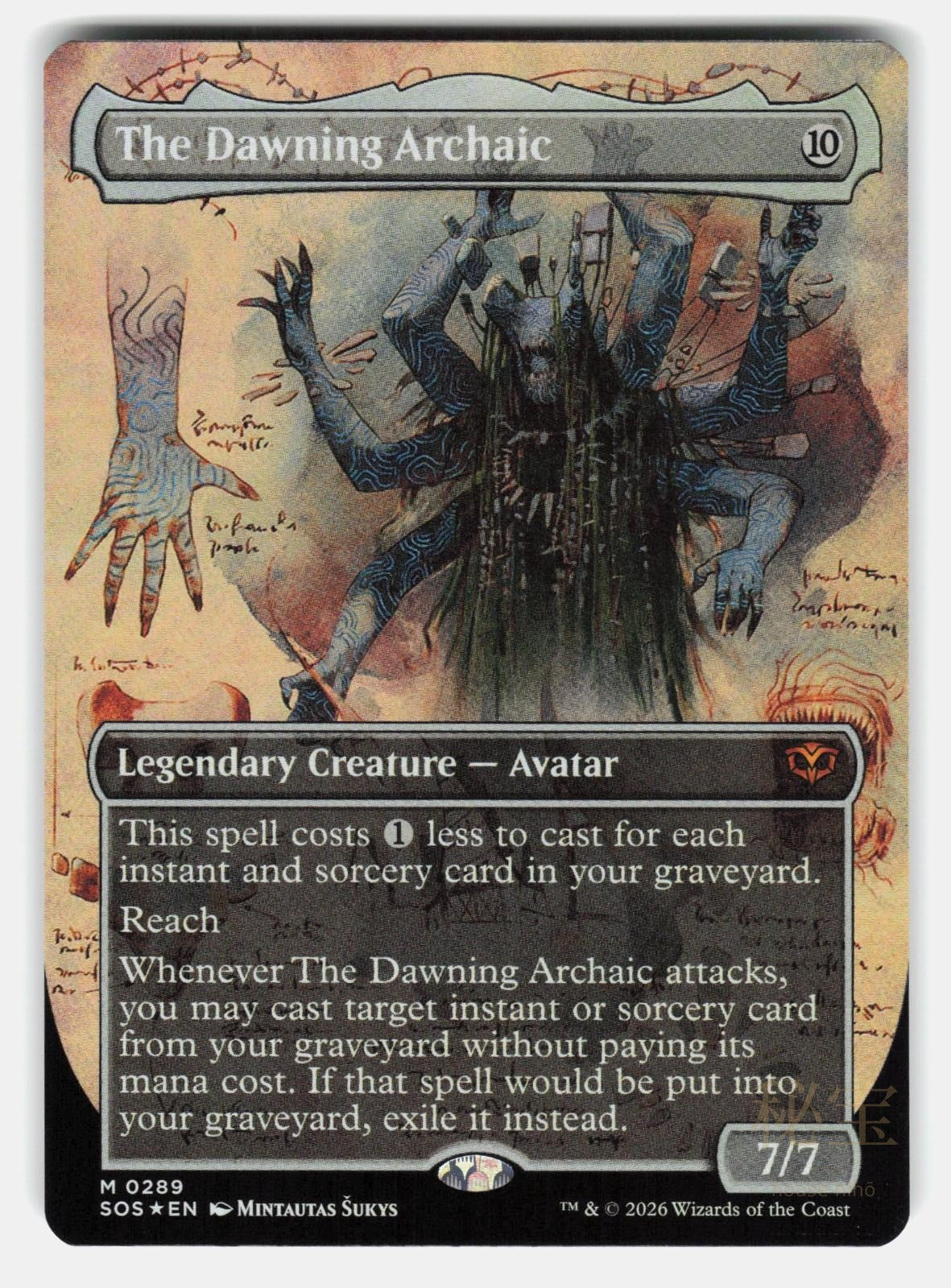 THE DAWNING ARCHAIC (BORDERLESS) FOIL   Magic: The Gathering   ŠUKYS NM/M0