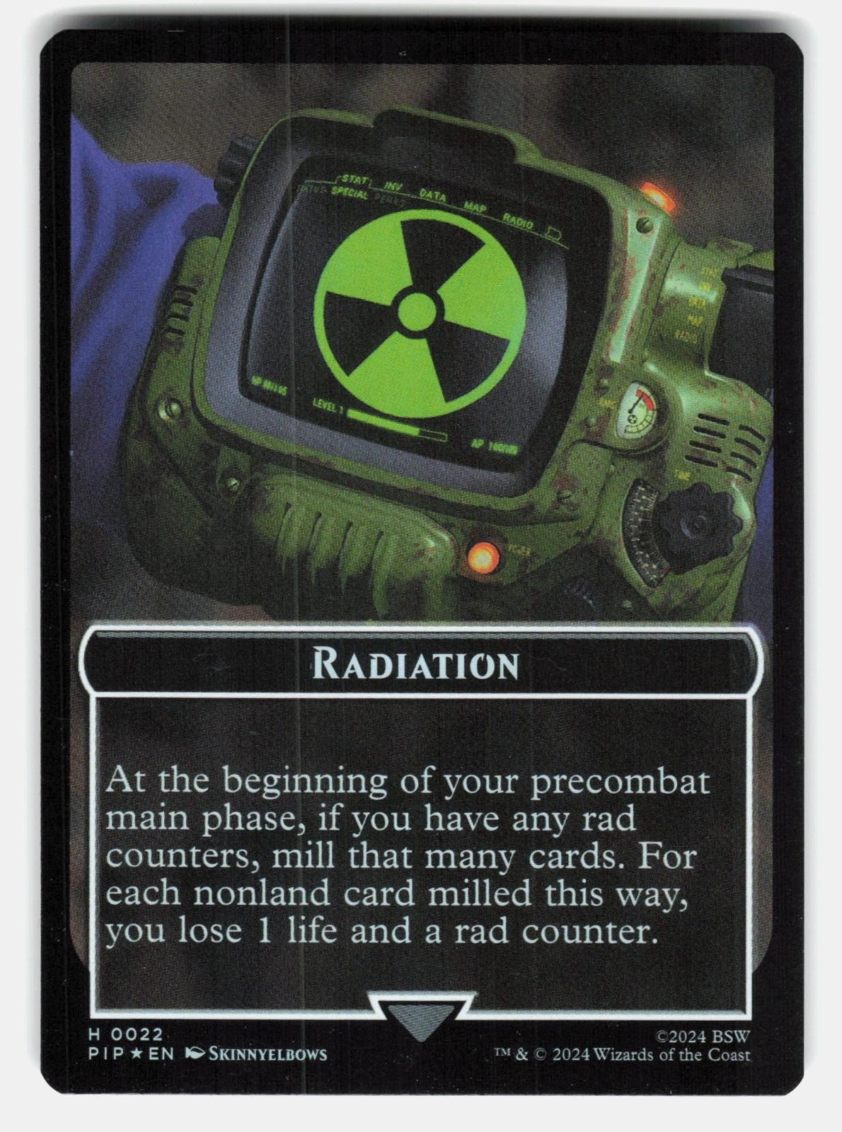 RADIATION // ZOMBIE MUTANT DOUBLE SIDED TOKEN FOIL   MTG    FEDYCZAK NM/M1