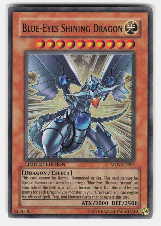 BLUE EYES SHINING DRAGON Yu Gi Oh! The Movie Promo Set LIMITED   Yu Gi Oh   LP0