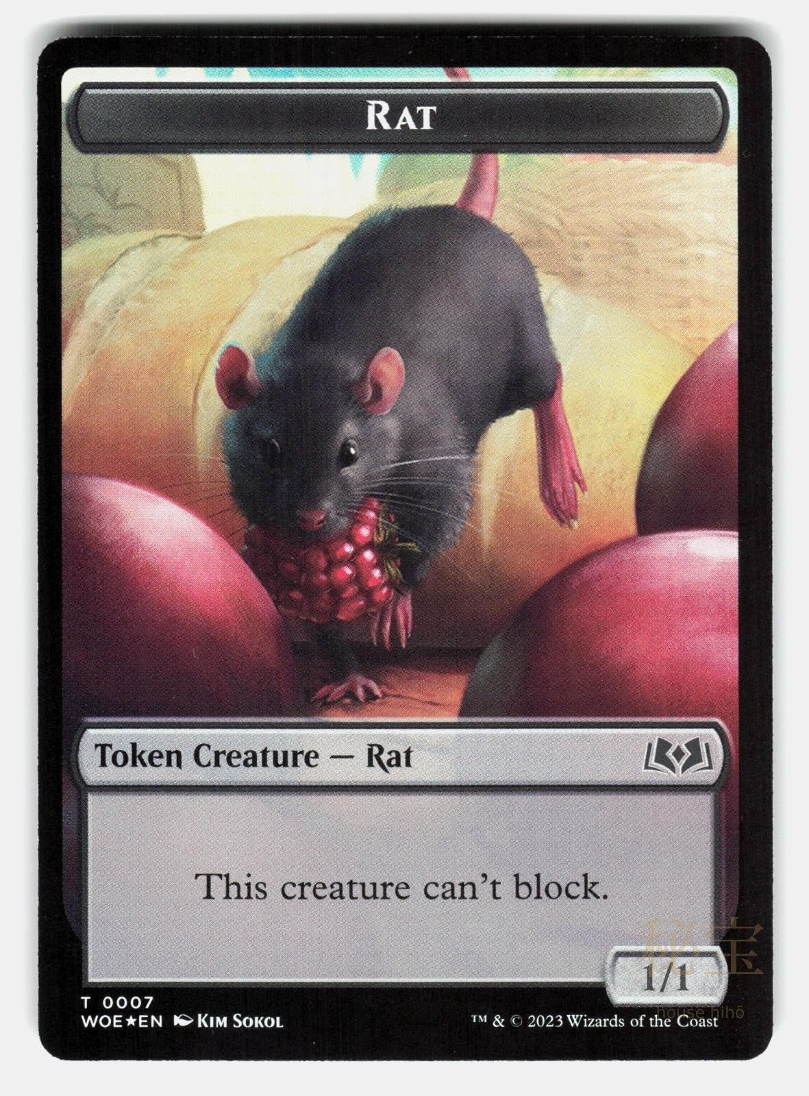 RAT // FOOD (0010) DOUBLE SIDED TOKEN FOIL   Magic: The Gathering   CARTAGENA NM1