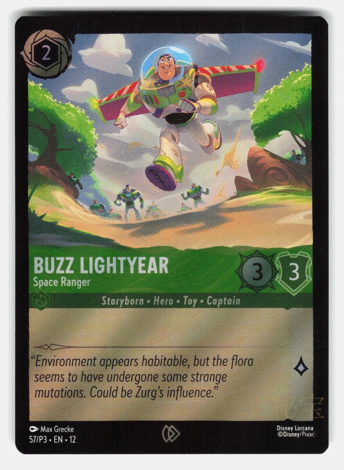 Buzz Lightyear   Space Ranger 57 / P3 Toy Story 5 PROMO FOIL   Lorcana   NM/M0