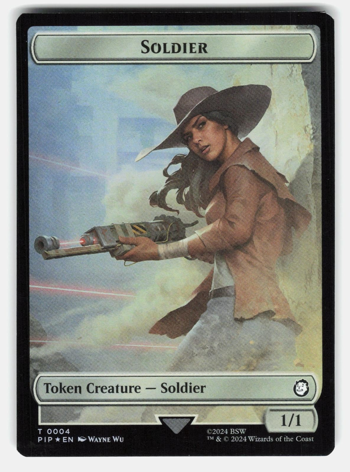 TREASURE (0018) // SOLDIER (0004) DOUBLE SIDED TOKEN FOIL   MTG   WU NM/M0