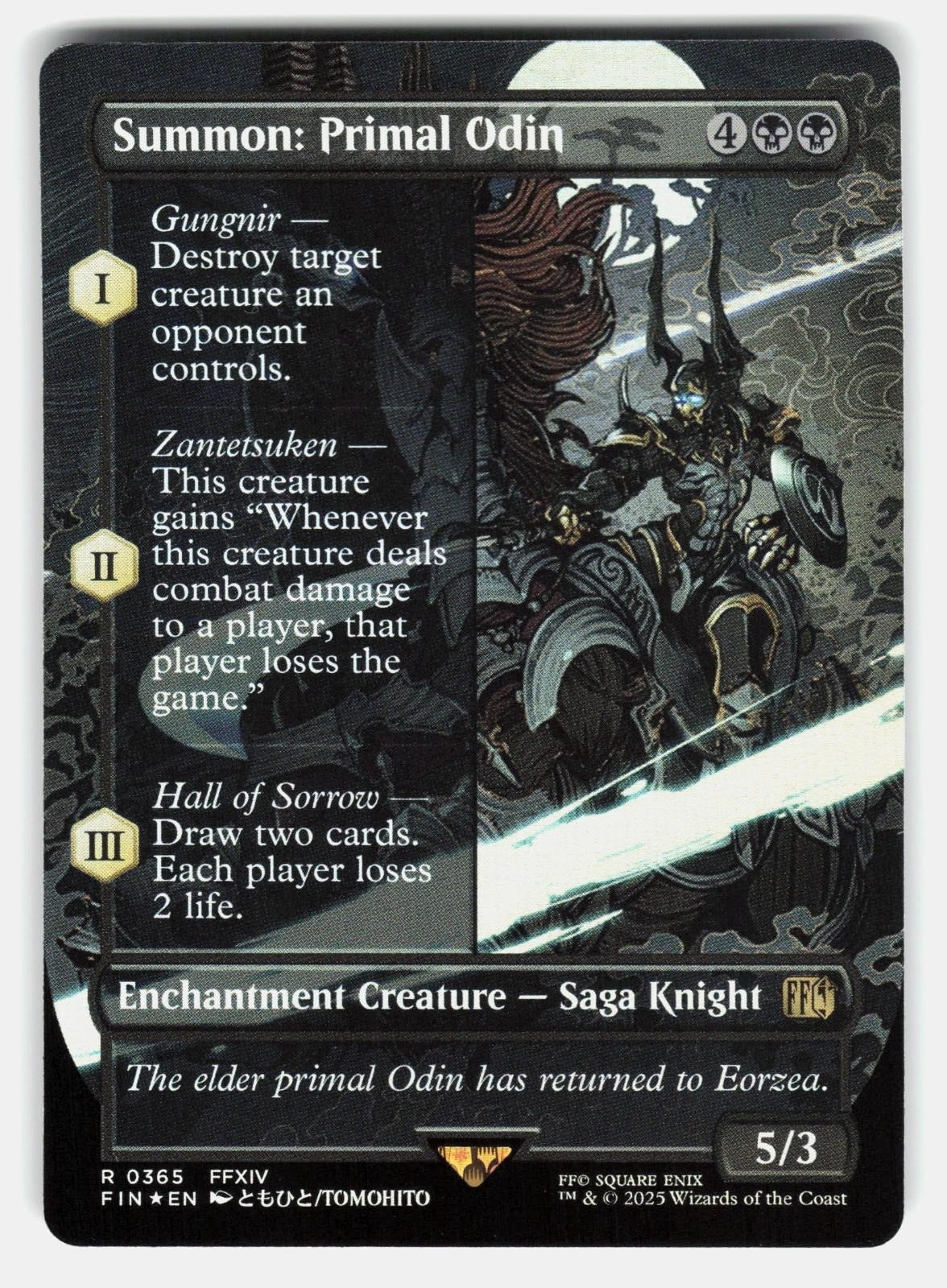 SUMMON: PRIMAL ODIN (BORDERLESS) 365 FOIL   Magic: The Gathering   TOMOHITO NM/M0