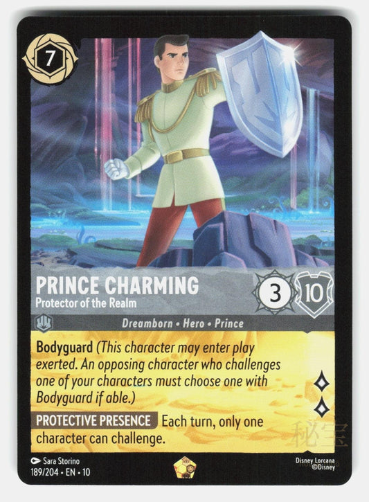 PRINCE CHARMING   PROTECTOR OF THE REALM 10 189/204   Lorcana   STORINO NM/M0