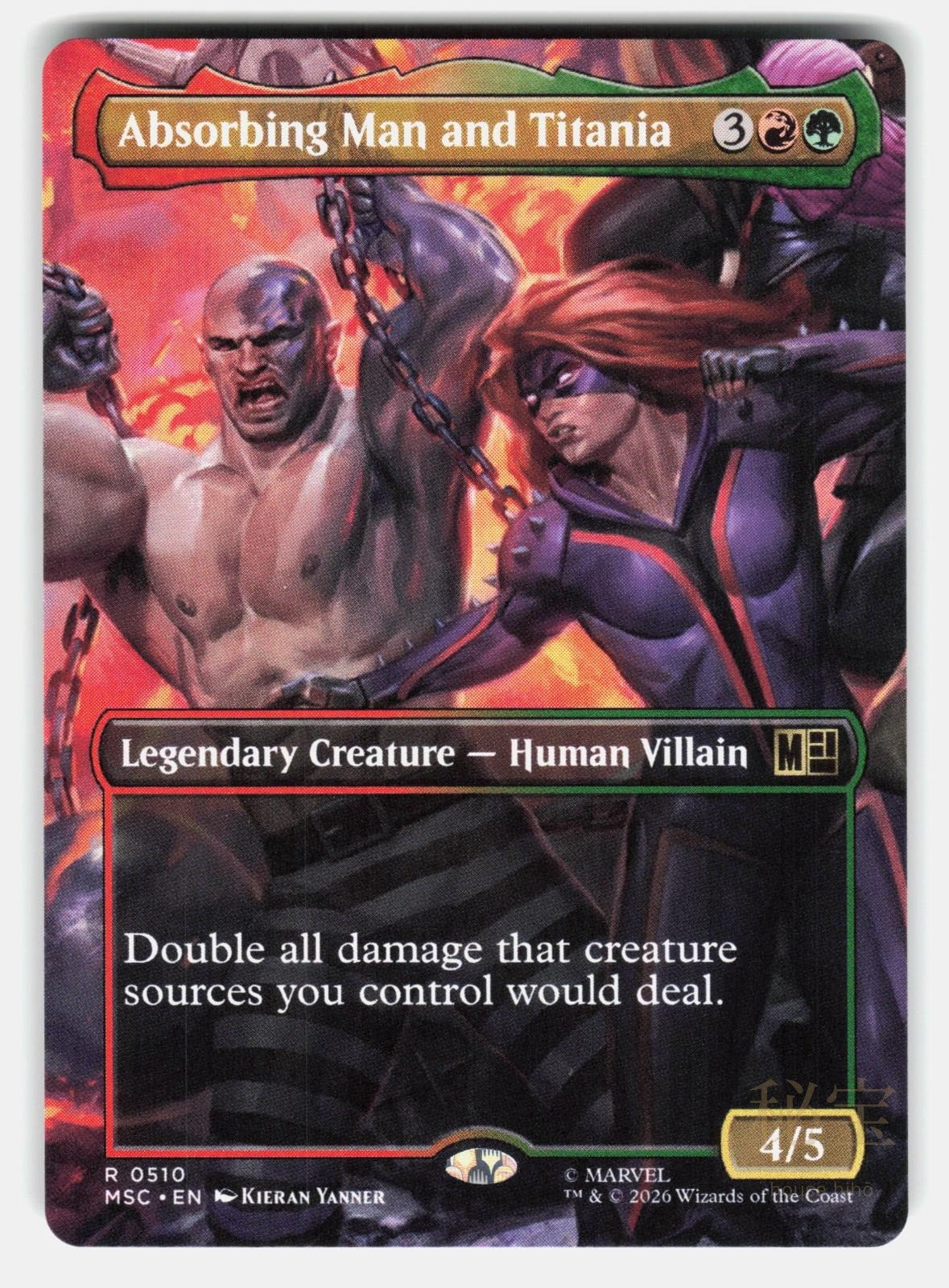 ABSORBING MAN AND TITANIA (BORDERLESS)   MAGIC: THE GATHERING   YANNER NM/M0