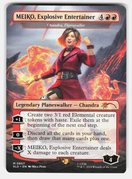 MEIKO, EXPLOSIVE ENTERTAINER - CHANDRA, FLAMECALLER - MTG - PESIC NM/M0