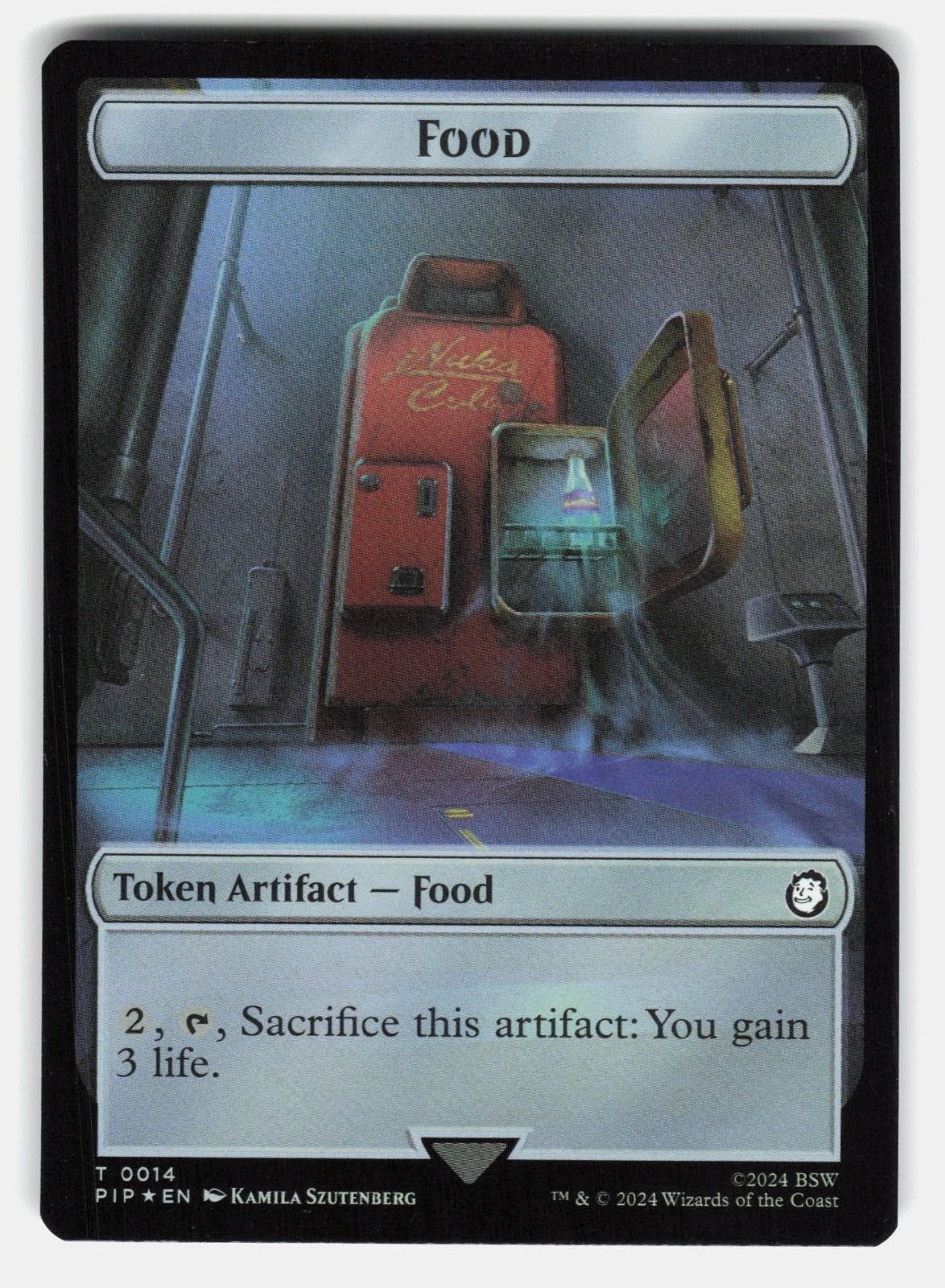 FOOD (0014) // HUMAN SOLDIER DOUBLE SIDED TOKEN FOIL   MTG   MENEZES NM/M0