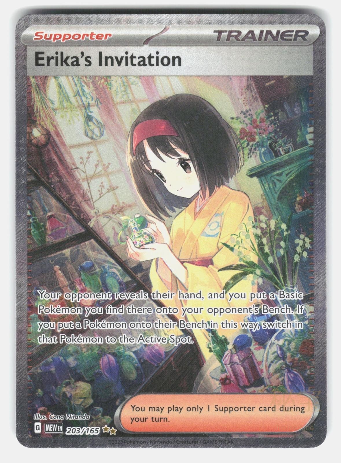 ERIKA'S INVITATION MEW 203/165   Pokemon   2023 NITANDA NM/M0