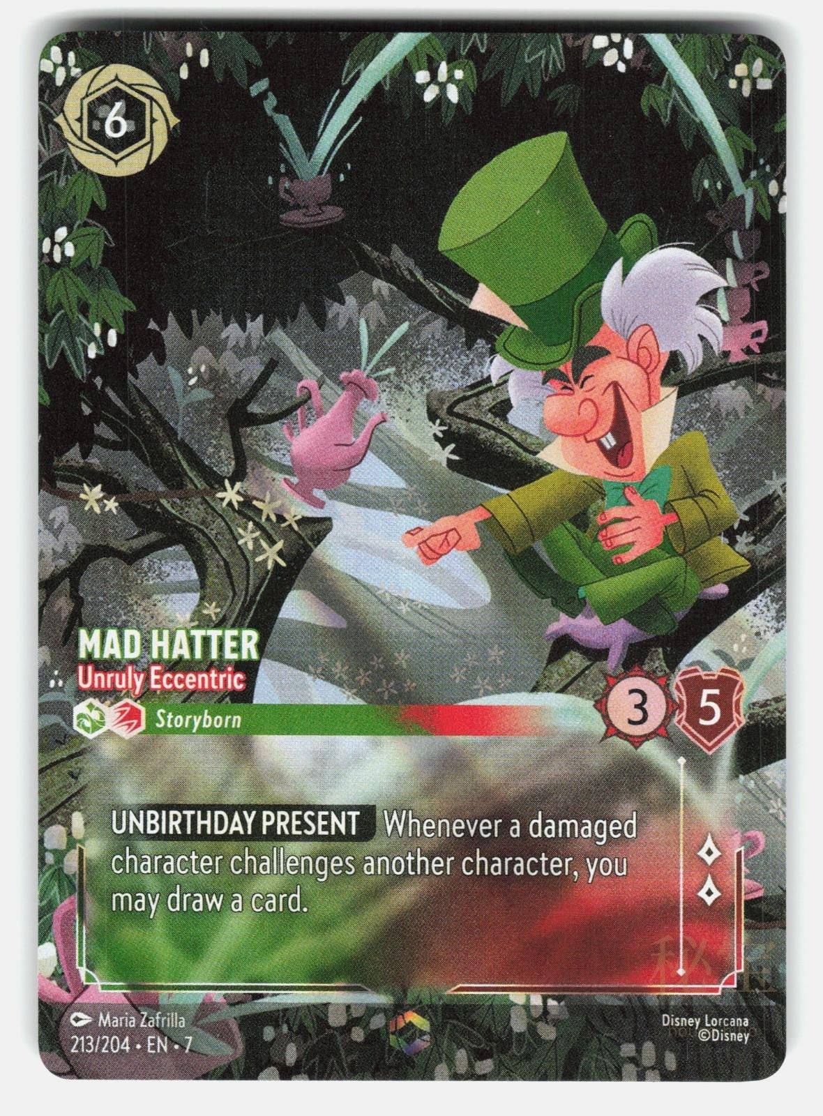 MAD HATTER   UNRULY ECCENTRIC (ENCHANTED) 213/204 HOLO   LORCANA   NM/M0