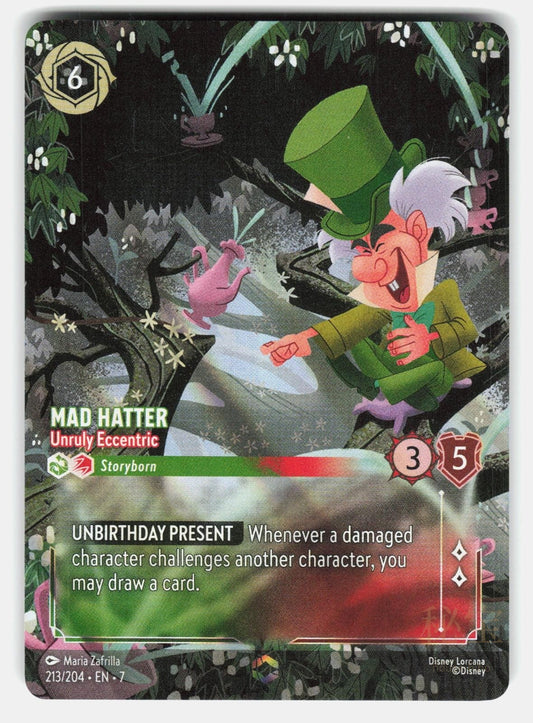 MAD HATTER   UNRULY ECCENTRIC (ENCHANTED) 213/204 HOLO   LORCANA   NM/M0