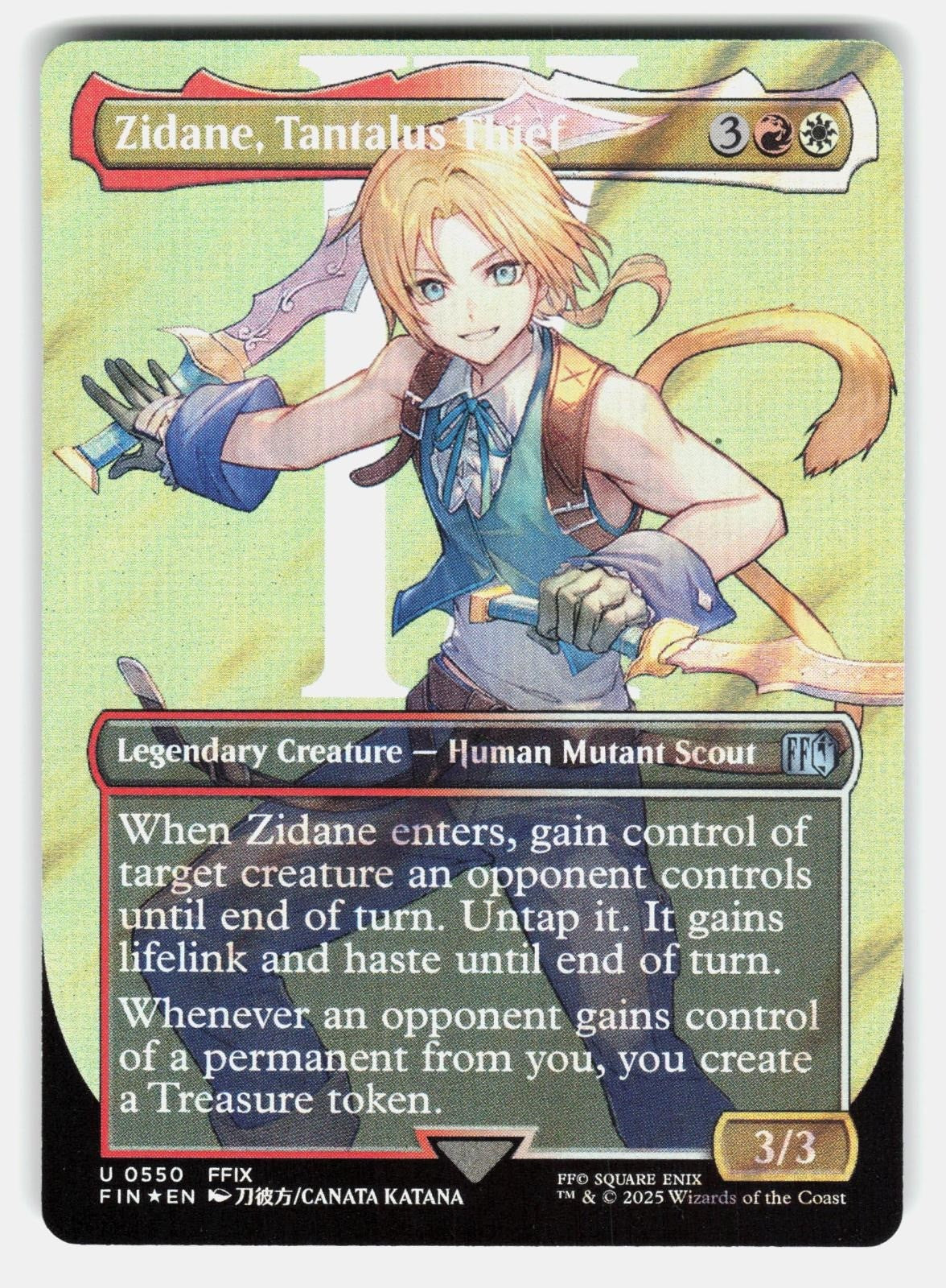 ZIDANE, TANTALUS THIEF (BORDERLESS) (SURGE FOIL) 550   MTG   KATANA NM/M0