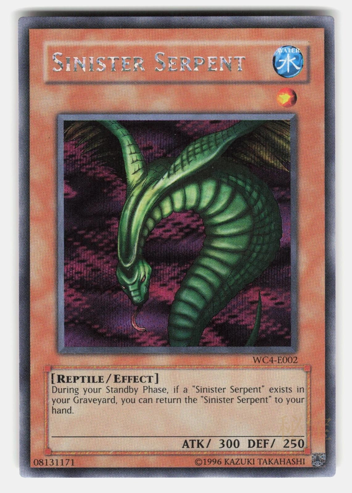 SINISTER SERPENT World Championship 2004: GBA Promo UNLIMITED   Yu Gi Oh   LP0
