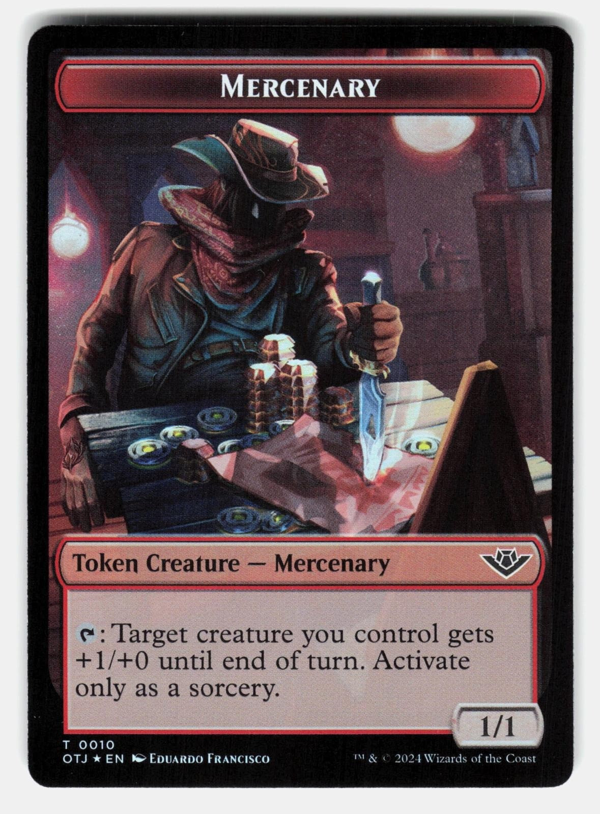 MERCENARY // BLOOD DOUBLE SIDED TOKEN FOIL   Magic: The Gathering   POOLE NM/M1
