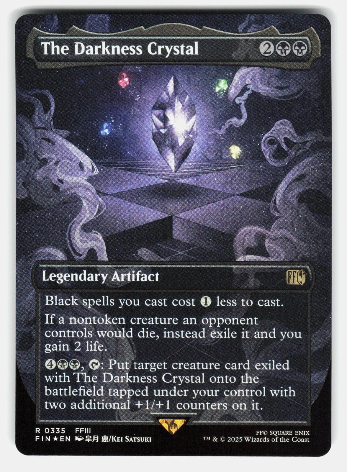 THE DARKNESS CRYSTAL (BORDERLESS) 335 FOIL   Magic: The Gathering   SATSUKI NM/M0