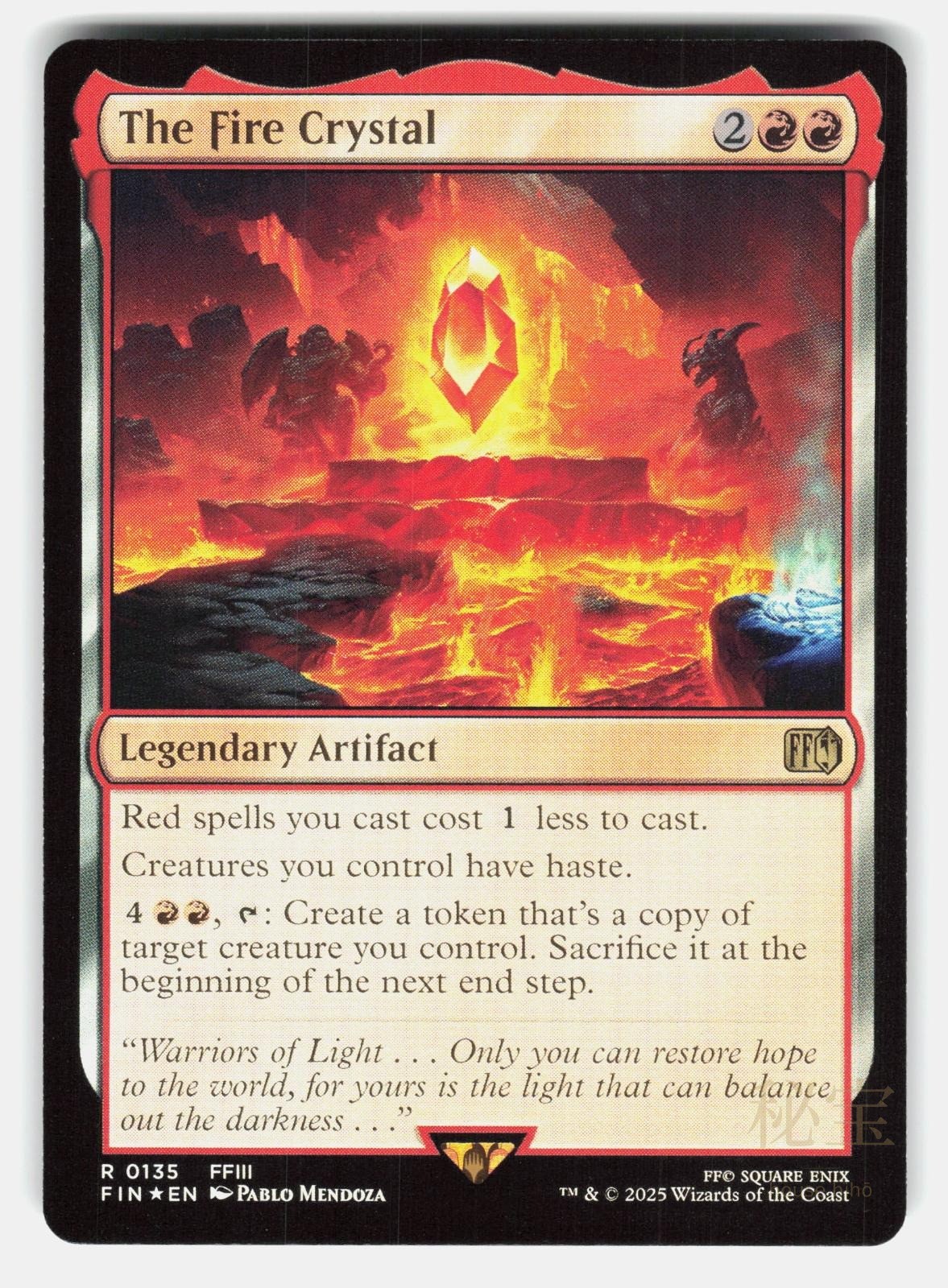 THE FIRE CRYSTAL FOIL - Magic: The Gathering - MENDOZA NM/M0