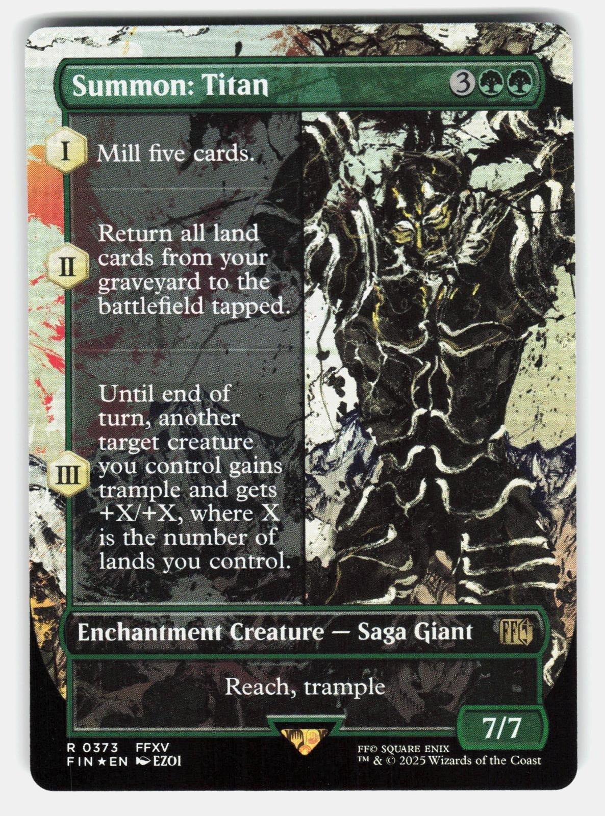SUMMON: TITAN (BORDERLESS) 373 FOIL   Magic: The Gathering   2025 EZOI NM/M0