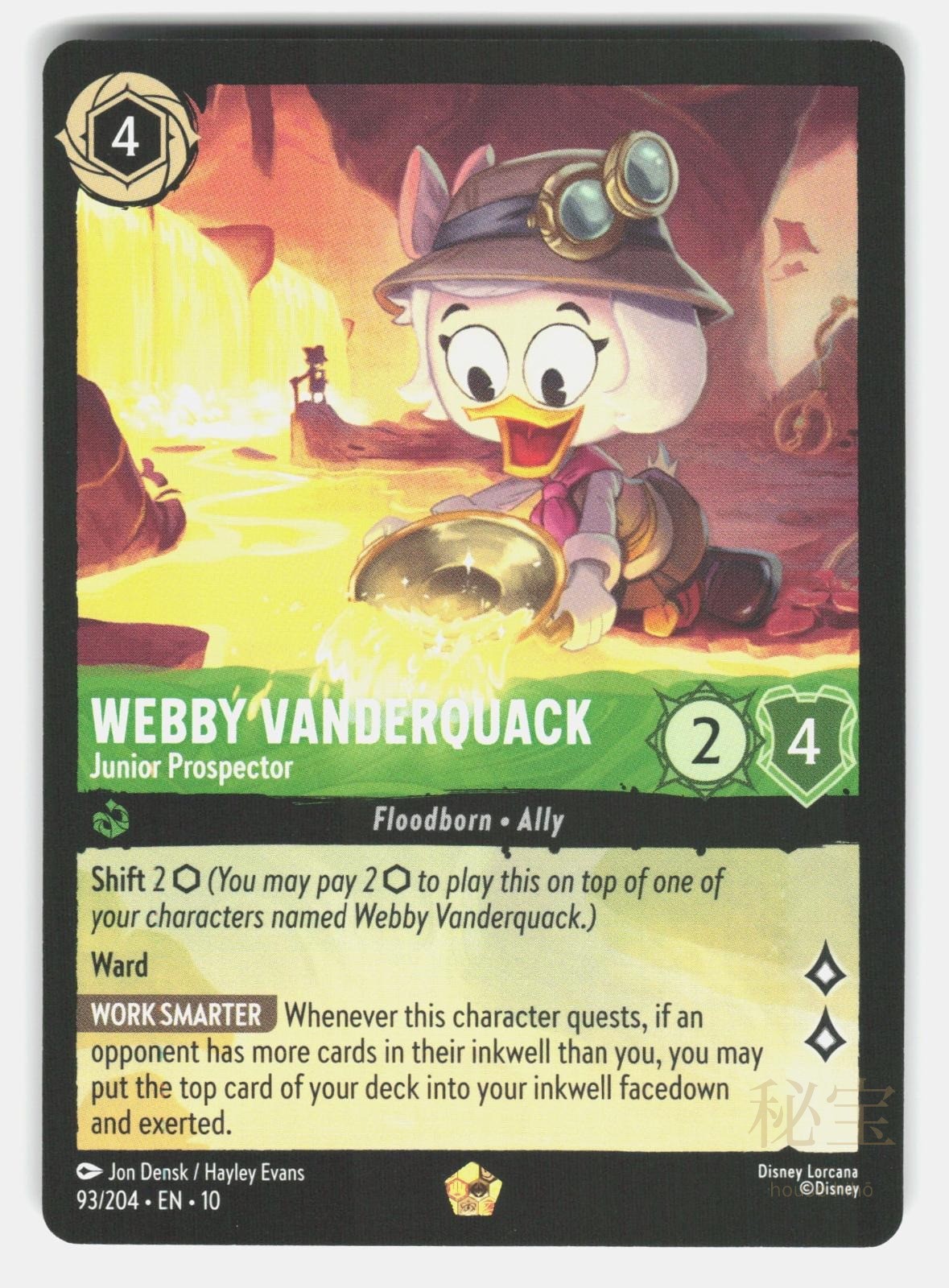 WEBBY VANDERQUACK   JUNIOR PROSPECTOR 10 93/204   Lorcana   2025 EVANS NM/M0