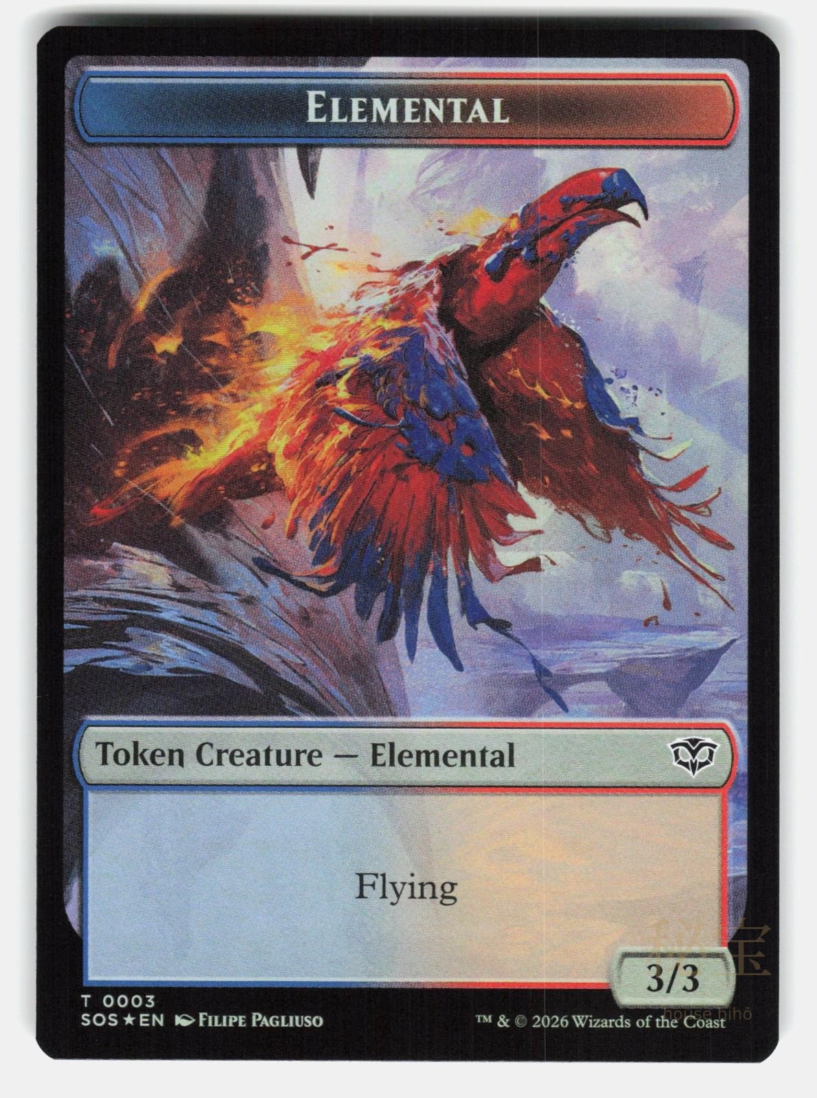 ELEMENTAL (0003) // TREASURE DOUBLE SIDED TOKEN SOS 3 // 12 FOIL MEEHAN NM/M0