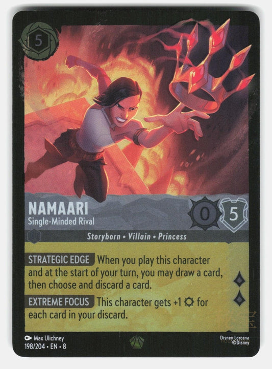 NAMAARI - SINGLE-MINDED RIVAL 8 198/204 COLD FOIL - Lorcana - 2025 ULICHNEY NM/M0