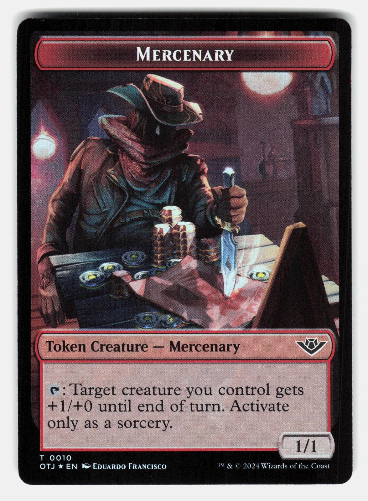 MERCENARY // SCORPION DRAGON DOUBLE SIDED TOKEN FOIL   MTG   GISBERT NM/M1