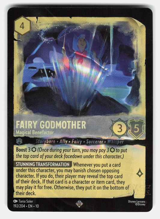 FAIRY GODMOTHER   MAGICAL BENEFACTOR 10 192/204 COLD FOIL   Lorcana   SOLER NM/M0