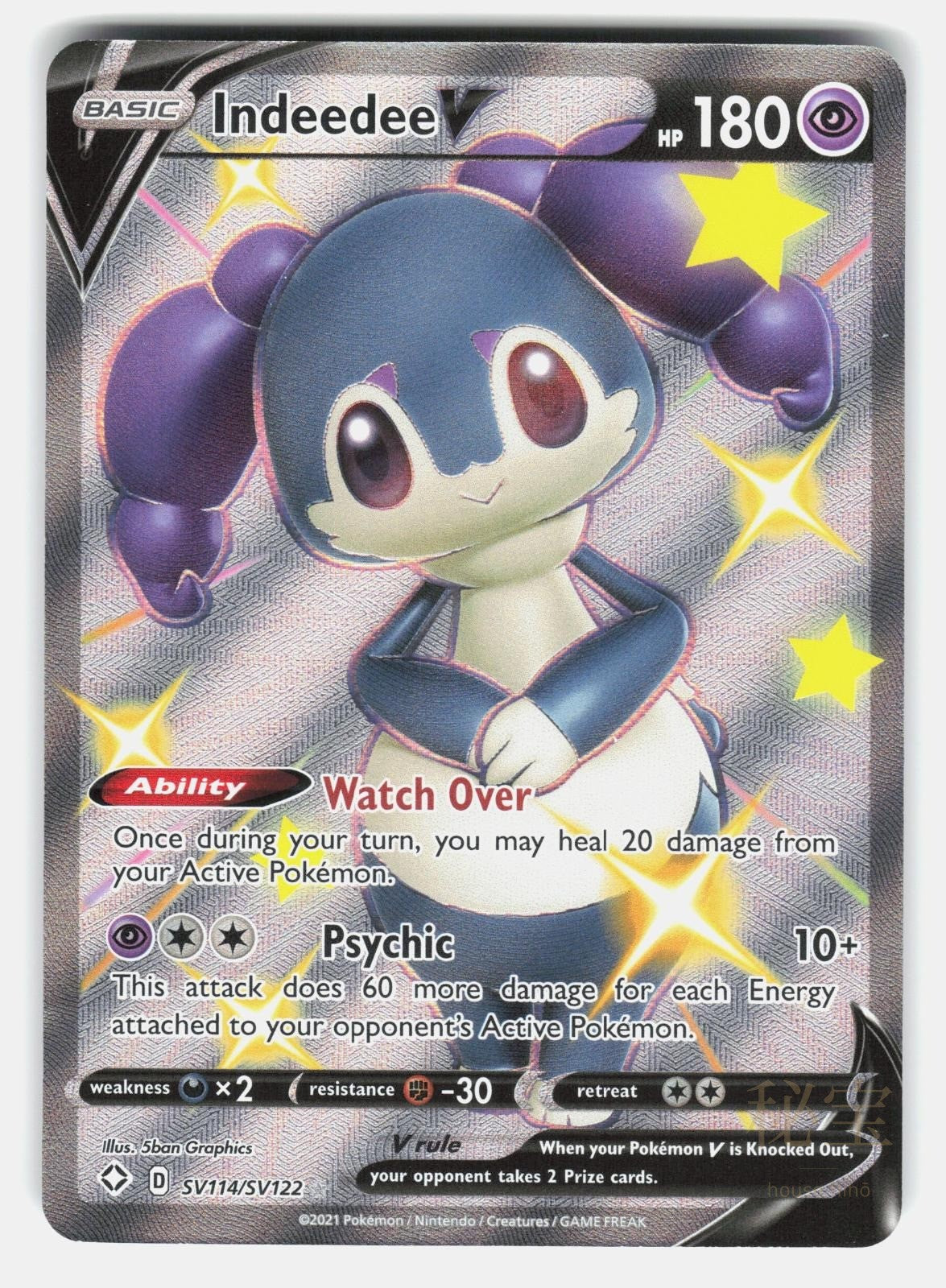 INDEEDEE V SHF SV114/SV122 HOLO   Pokemon   2021 GRAPHICS NM/M0