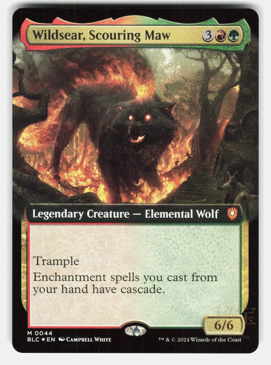 WILDSEAR, SCOURING MAW (EXTENDED ART) FOIL   Magic: The Gathering   WHITE NM/M0