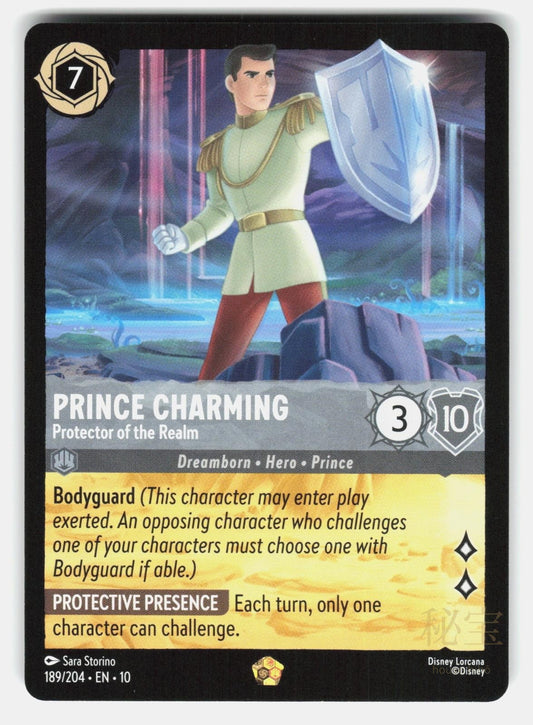 PRINCE CHARMING   PROTECTOR OF THE REALM 10 189/204   Lorcana   STORINO NM/M0