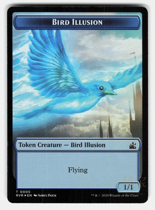 BIRD // BIRD ILLUSION DOUBLE SIDED TOKEN FOIL   Magic: The Gathering   PAICK LP0