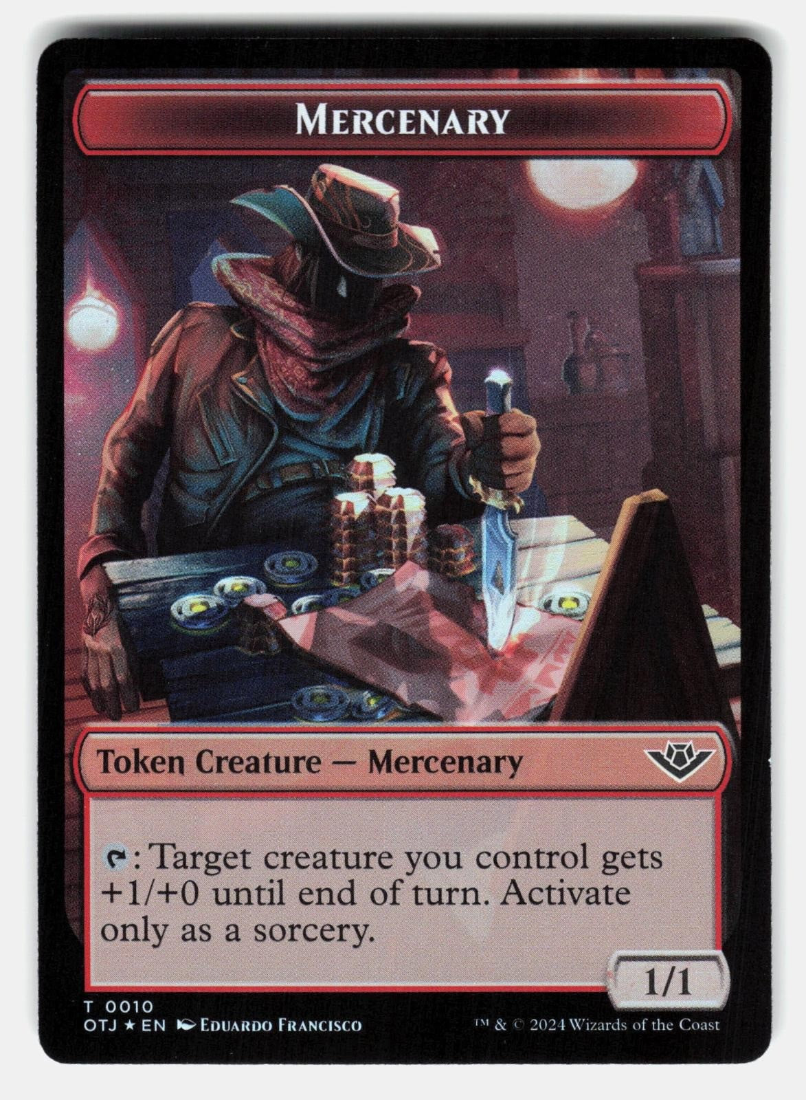 MERCENARY // ZOMBIE ROGUE DOUBLE SIDED TOKEN FOIL   MTG   SANTOS LP1