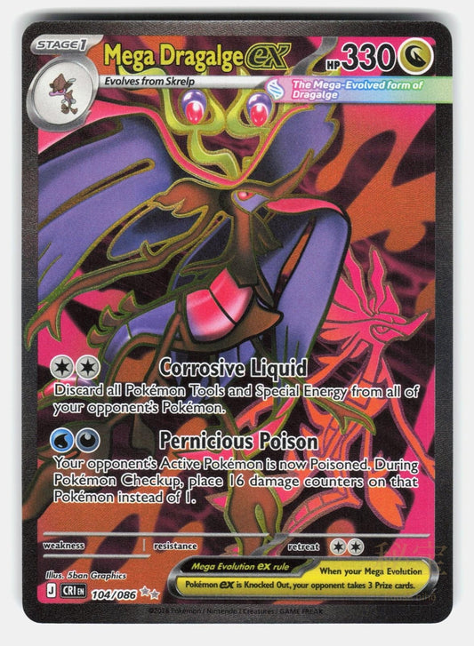 MEGA DRAGALGE EX CRI 104/086   Pokemon   2026 GRAPHICS NM/M0