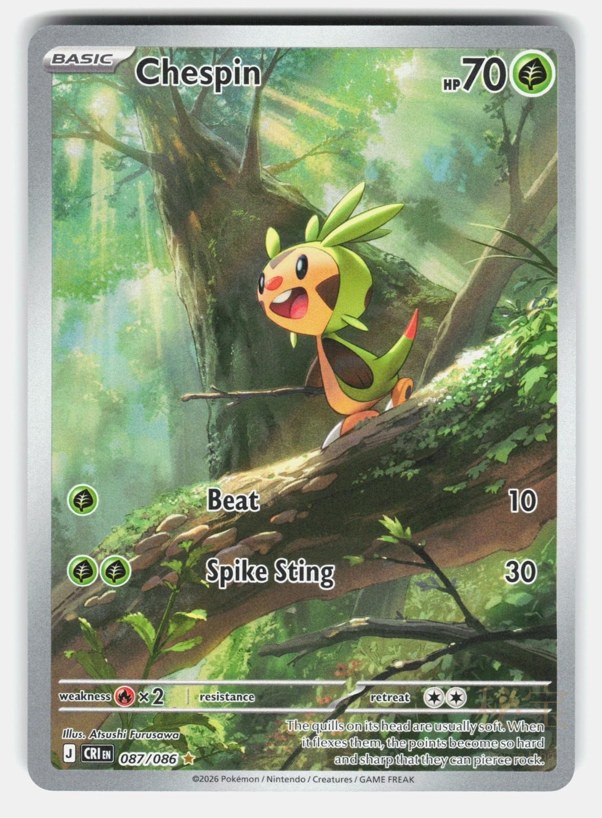 CHESPIN CRI 087/086   Pokemon   2026 HACCAN NM/M0