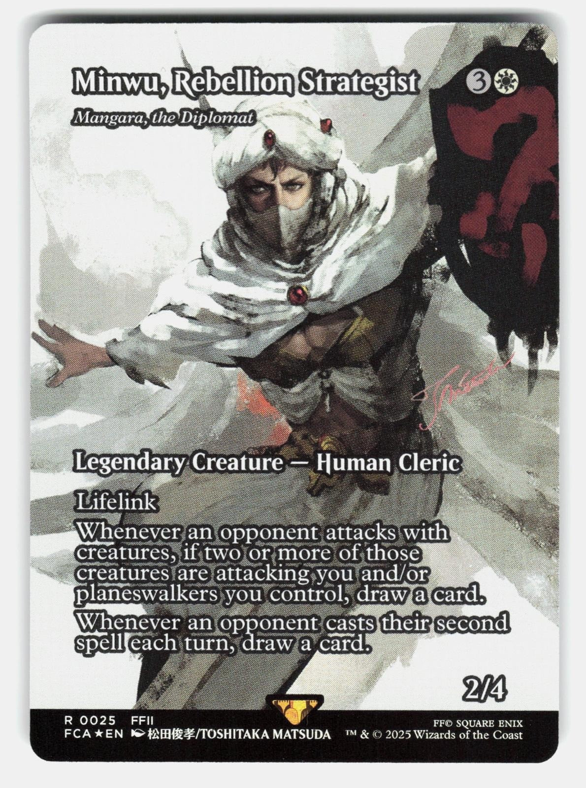 MINWU, REBELLION STRATEGIST   MANGARA, THE DIPLOMAT (SHOWCASE) FOIL MATSUDA NM/M0